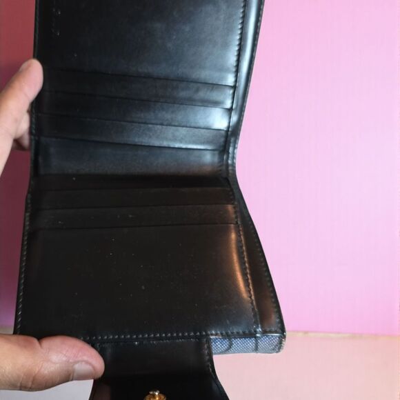 BVLGARI Blue Denim and Black Wallet In Great Condition - Picture 10 of 14